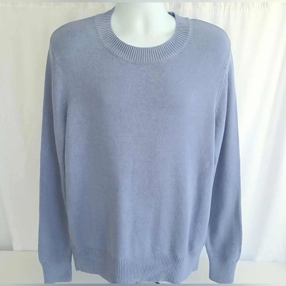 BP Men's Crew Neck Long Sleeve Knit Purple Impress Sweater Size Large